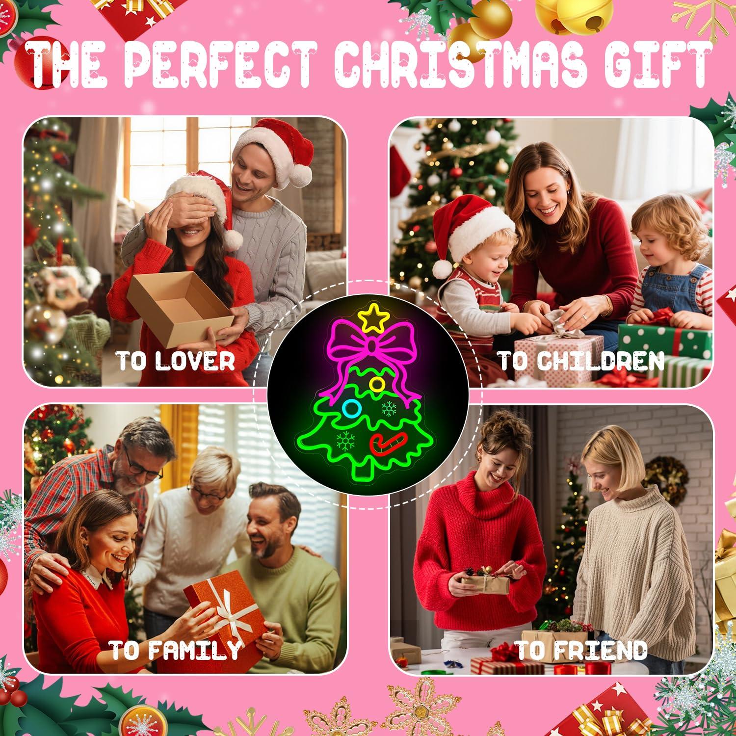 Bow Christmas Tree Neon Sign U - Lighting Christmas Decor review and price