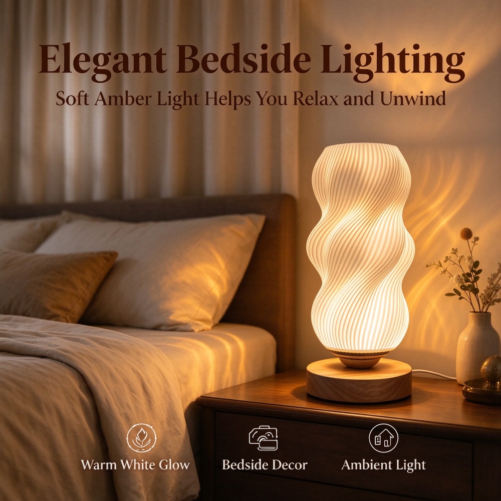 3D Printed Wave Texture Night  - Decor Lighting Lamps review and price