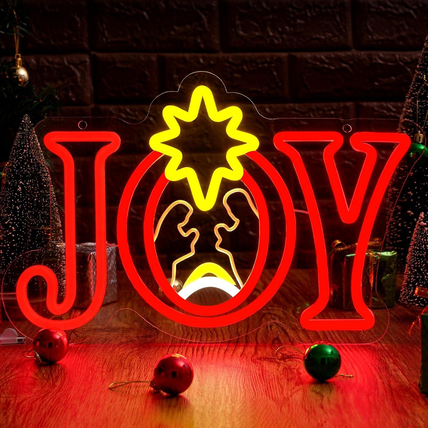 Joy Nativity Scene Neon Sign U - Lighting Christmas Decor review and price