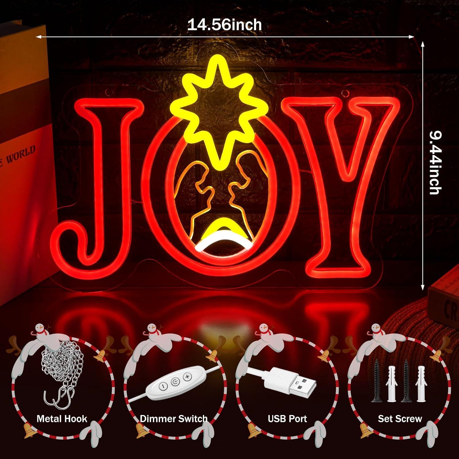 Joy Nativity Scene Neon Sign U - Lighting Christmas Decor review and price