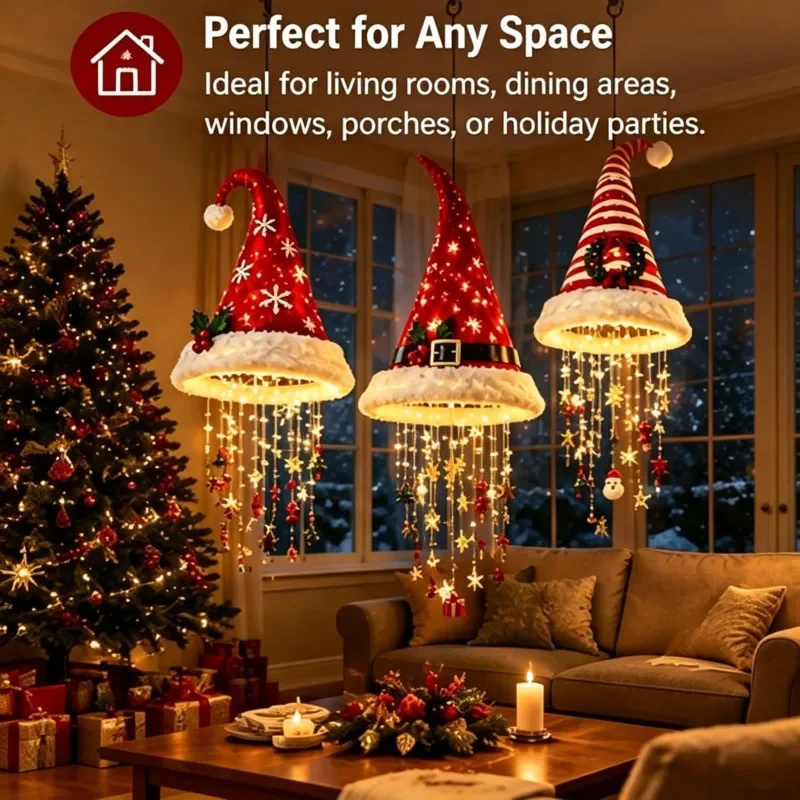 Santa Hat LED Pendant Lamp Chr - Lighting Christmas Decor review and price