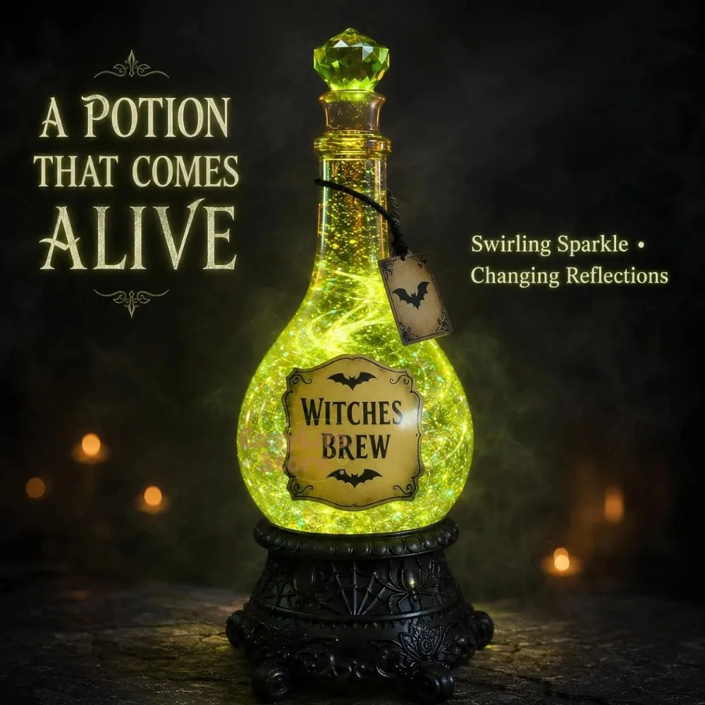 Lighted Witches’ Brew Bottle G - Up Lighting Decor review and price