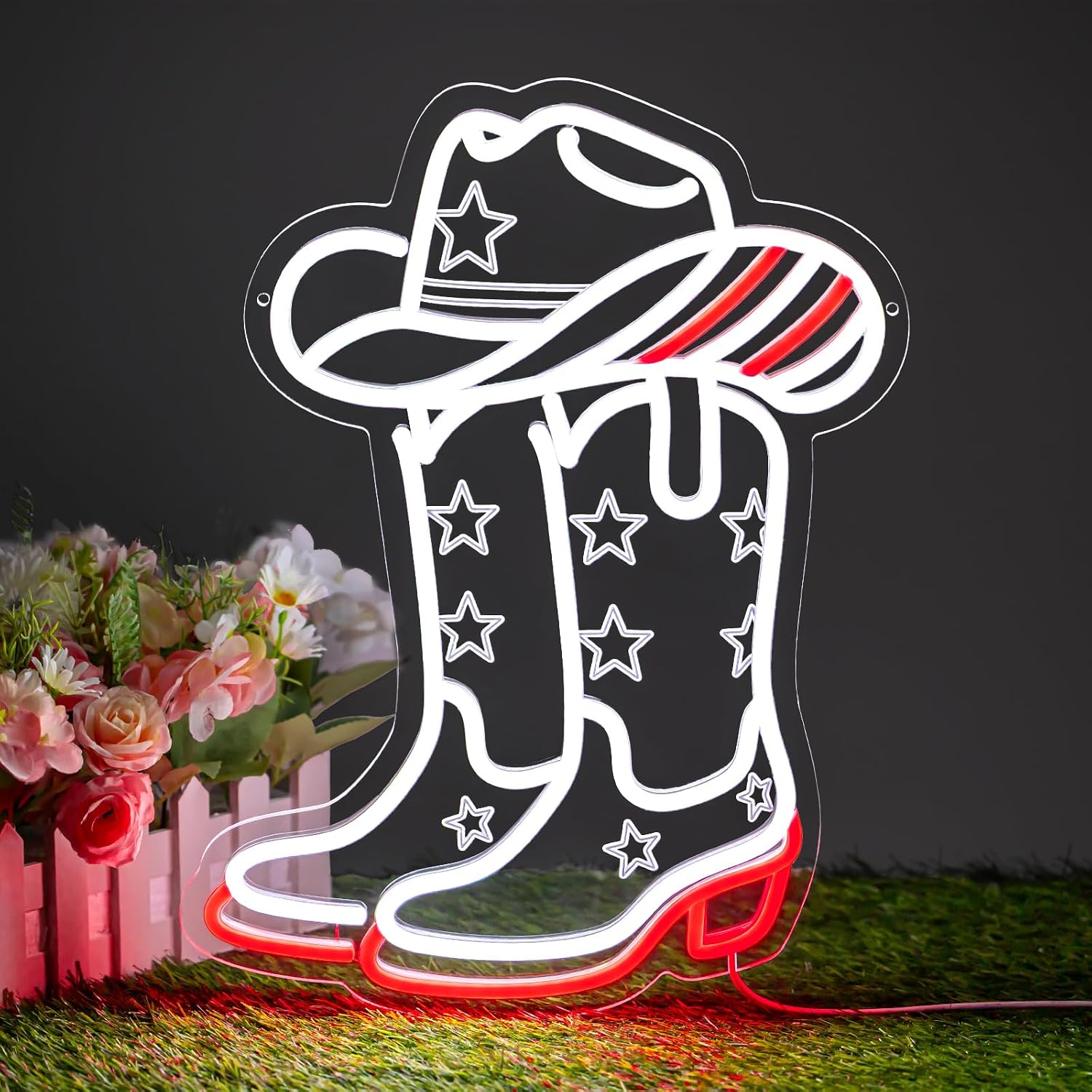 Cowboy Boots and Hat LED Neon  - Lighting Decoration Ideas review and price